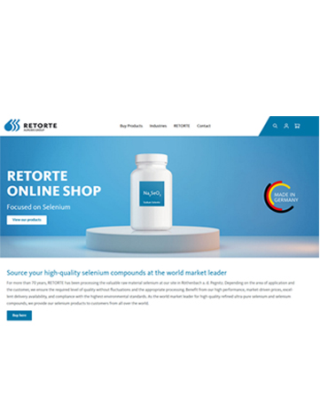 B2B-Online-Shop für Selen-Produkte​